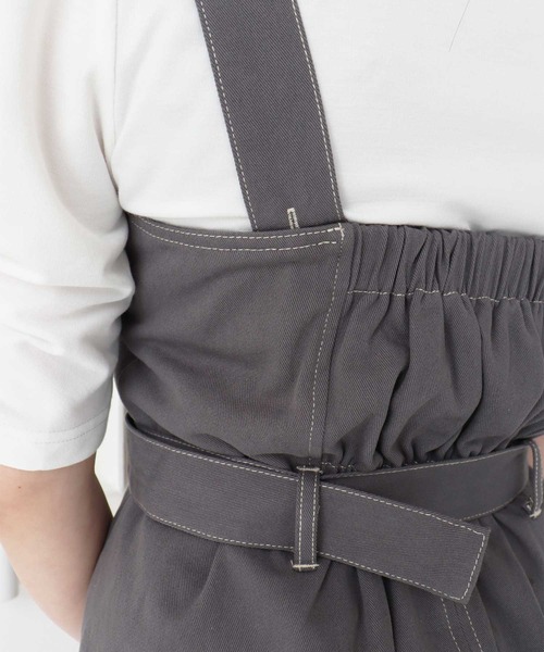 titty＆Co. PETIT by poyo（ティティーアンドコープティバイポヨ）の「【titty&Co.PETIT by poyo】ウエストベルト付きジャンパースカート（ジャンパースカート・レディース・インディゴブルー/グレー・FREE）」の6枚目の写真