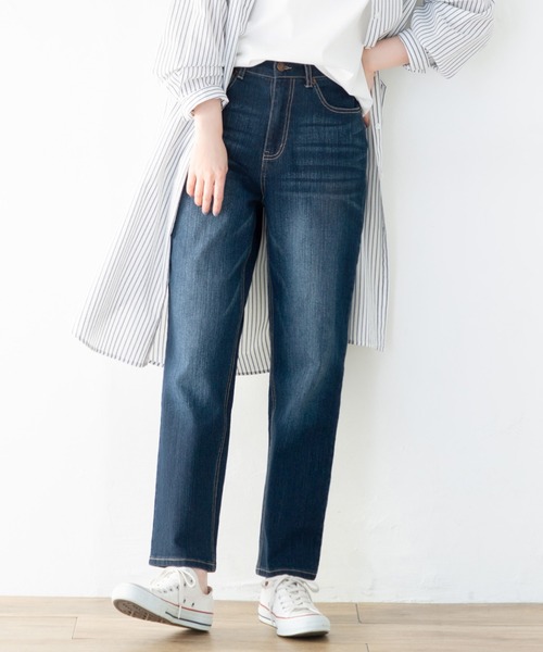 Viola e Viola(ヴィオラエヴィオラ)の「ちょうどいいゆる感、デニムパンツ(デニムパンツ・レディース・ライトブルー/ナチュラル/ダークネイビー/ネイビー・X-LARGE/MEDIUM/XX-LARGE/LARGE)」の3枚目の写真