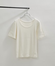 SALON adam et rope' | 【セットアップ対応】【2WAY】ガーメントダイハーフスリーブリブプルオーバー(Tシャツ/カットソー)