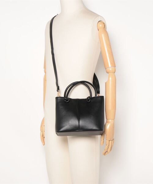 KOBE LETTUCE（コウベレタス）の「ショルダー付き2Way ノットデザインバッグ（ハンドバッグ・レディース・ブラック/アイボリー/ピンク/キャメル・FREE）」の13枚目の写真