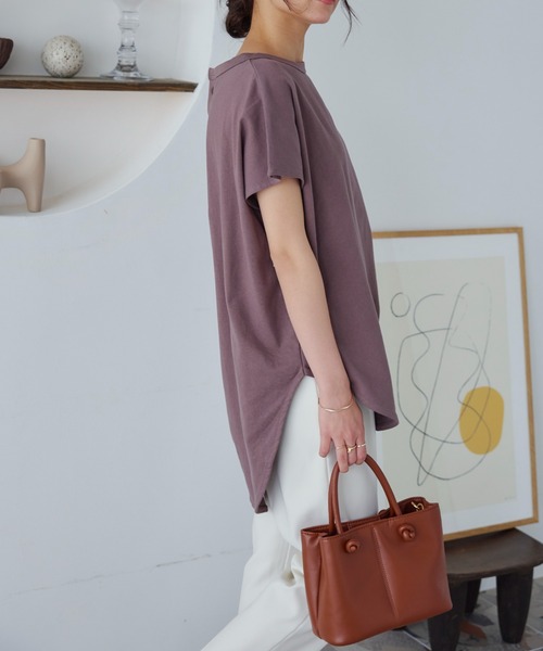 KOBE LETTUCE（コウベレタス）の「ショルダー付き2Way ノットデザインバッグ（ハンドバッグ・レディース・ブラック/アイボリー/ピンク/キャメル・FREE）」の6枚目の写真