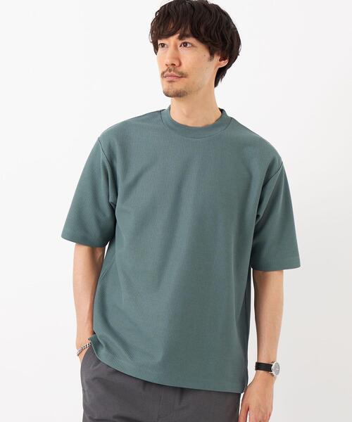 green label relaxing（グリーンレーベルリラクシング）の「GIZA ハニカム クルーネック Tシャツ（Tシャツ/カットソー・メンズ・ライラック/ライトグレー/ダークグレー/ケリー・XL/S/M/L）」の4枚目の写真