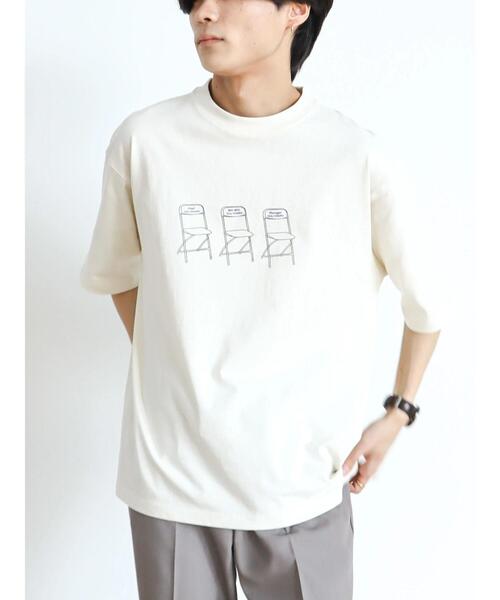 CRAFT STANDARD BOUTIQUE(クラフトスタンダードブティック)の「CHAIR TEE(Tシャツ/カットソー・レディース・チャコールグレー/アイボリー/オフホワイト・L/M/XL)」の4枚目の写真
