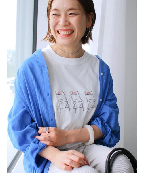 CRAFT STANDARD BOUTIQUE(クラフトスタンダードブティック)の「CHAIR TEE(Tシャツ/カットソー・レディース・チャコールグレー/アイボリー/オフホワイト・L/M/XL)」の5枚目の写真