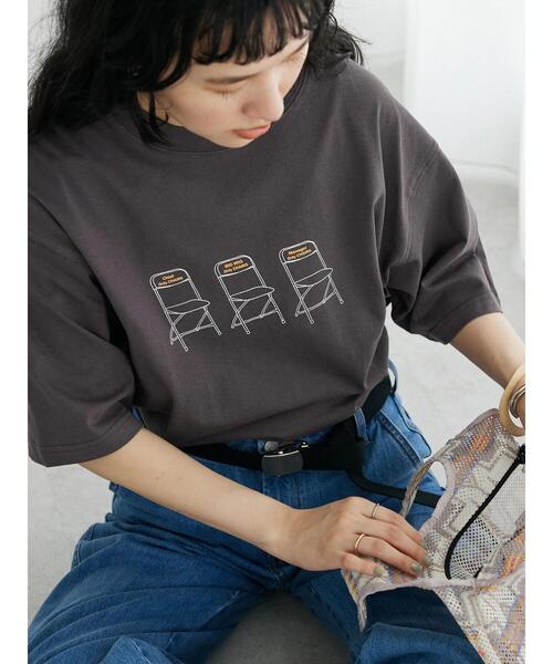 CRAFT STANDARD BOUTIQUE(クラフトスタンダードブティック)の「CHAIR TEE(Tシャツ/カットソー・レディース・チャコールグレー/アイボリー/オフホワイト・L/M/XL)」の9枚目の写真
