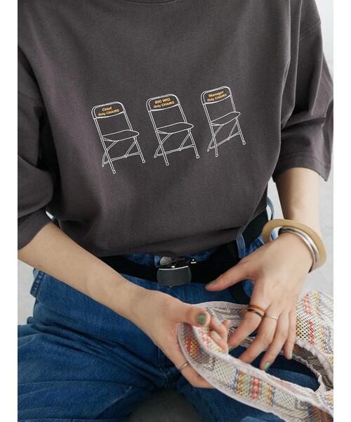 CRAFT STANDARD BOUTIQUE(クラフトスタンダードブティック)の「CHAIR TEE(Tシャツ/カットソー・レディース・チャコールグレー/アイボリー/オフホワイト・L/M/XL)」の10枚目の写真