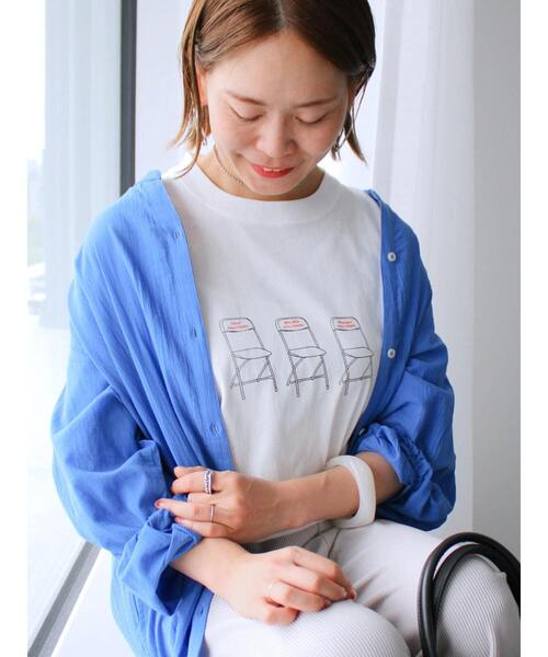 CRAFT STANDARD BOUTIQUE(クラフトスタンダードブティック)の「CHAIR TEE(Tシャツ/カットソー・レディース・チャコールグレー/アイボリー/オフホワイト・L/M/XL)」の18枚目の写真