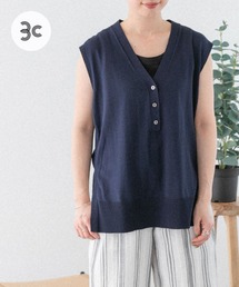 FORK&SPOON | 『洗濯可』FORK&SPOON　ヘンリーネックノースリーブニット(ニット/セーター)