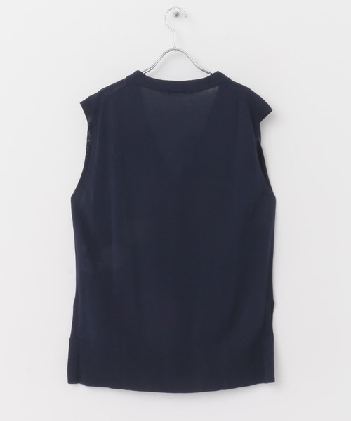 FORK&SPOON(フォークアンドスプーン)の「『洗濯可』FORK&SPOON ヘンリーネックノースリーブニット(ニット/セーター・レディース・ネイビー/アイボリー/グレー系その他・1)」の20枚目の写真