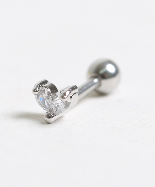 Peony(ピオニー)の「【Peony/ピオニー】/サージカルステンレス 316L ハートスタッドピアス(ピアス(片耳用)・レディース・シルバー/ゴールド/ピンクゴールド・FREE)」の1枚目の写真