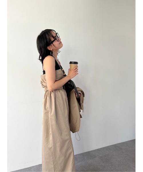 HANNE(アン)の「カップインアシンメトリータンク(Tシャツ/カットソー・レディース・ブラック/グレー/ベージュ・FREE)」の18枚目の写真