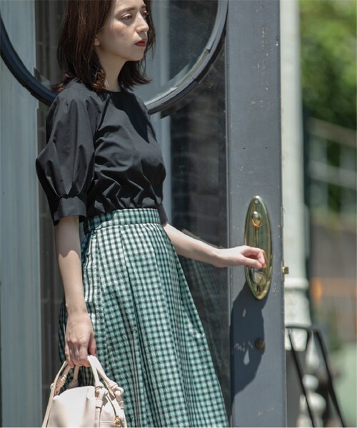 パフスリーブブラウス【UV/イージーケア/洗濯機洗い可】