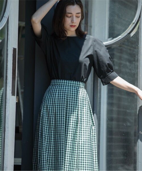 パフスリーブブラウス【UV/イージーケア/洗濯機洗い可】