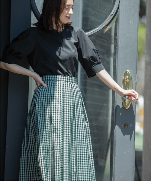 パフスリーブブラウス【UV/イージーケア/洗濯機洗い可】