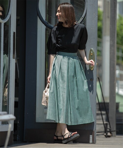 パフスリーブブラウス【UV/イージーケア/洗濯機洗い可】