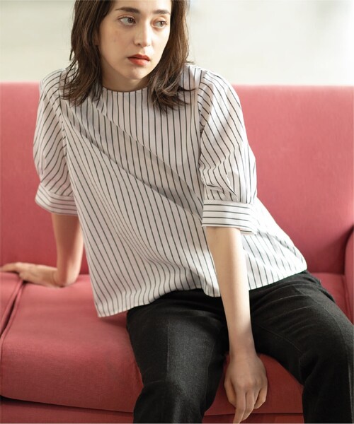 パフスリーブブラウス【UV/イージーケア/洗濯機洗い可】