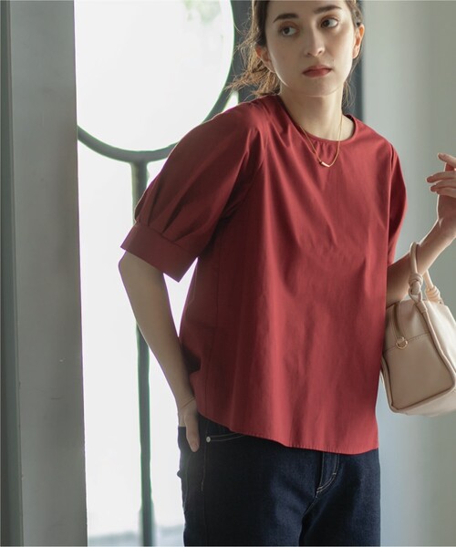 OPAQUE.CLIP(オペークドットクリップ)の「◆UVパフスリーブブラウス【イージーケア/洗濯機洗い可】(シャツ/ブラウス・レディース・ブラック/ブルー系7/ボルドー/ホワイト系その他3・34/36/38/40/42)」の6枚目の写真