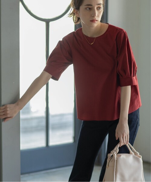 OPAQUE.CLIP(オペークドットクリップ)の「◆UVパフスリーブブラウス【イージーケア/洗濯機洗い可】(シャツ/ブラウス・レディース・ブラック/ブルー系7/ボルドー/ホワイト系その他3・34/36/38/40/42)」の8枚目の写真