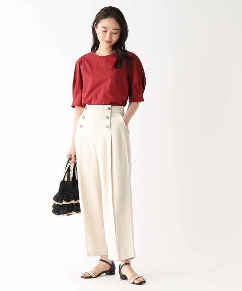 OPAQUE.CLIP(オペークドットクリップ)の「◆UVパフスリーブブラウス【イージーケア/洗濯機洗い可】(シャツ/ブラウス・レディース・ブラック/ブルー系7/ボルドー/ホワイト系その他3・34/36/38/40/42)」の17枚目の写真