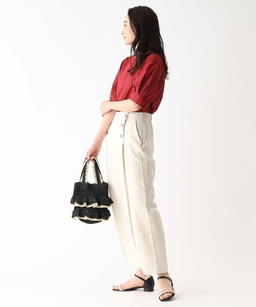 OPAQUE.CLIP(オペークドットクリップ)の「◆UVパフスリーブブラウス【イージーケア/洗濯機洗い可】(シャツ/ブラウス・レディース・ブラック/ブルー系7/ボルドー/ホワイト系その他3・34/36/38/40/42)」の18枚目の写真