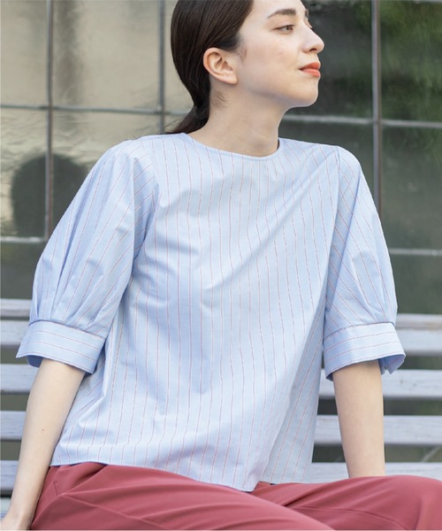 パフスリーブブラウス【UV/イージーケア/洗濯機洗い可】