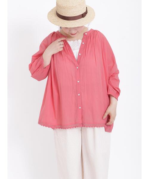 Ｏｎ※サマンサモスモス洋服出品※様の専用ページ セール】インドボイル七分袖ギャザーブラウス（シャツ/ブラウス