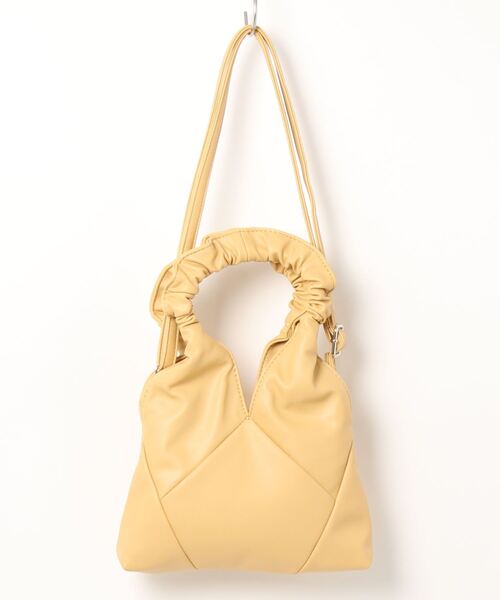 prose verse(プロズヴェール)の「ギャザーハンドル2wayショルダーBAG(ハンドバッグ・レディース・イエロー/ブラック/アイボリー・フリ-)」の6枚目の写真