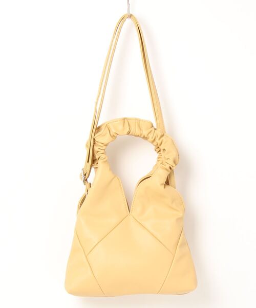 prose verse(プロズヴェール)の「ギャザーハンドル2wayショルダーBAG(ハンドバッグ・レディース・イエロー/ブラック/アイボリー・フリ-)」の20枚目の写真