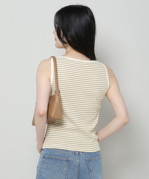 3.3 Field Trip （3.3フィールドトリップ）の「3.3 Field Trip／ボートネックノンスリブ 2965190（タンクトップ・レディース・ブラック/カーキ・FREE）」の5枚目の写真