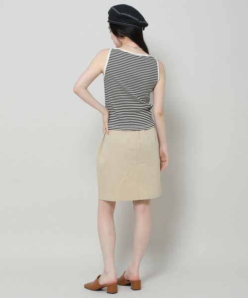 3.3 Field Trip （3.3フィールドトリップ）の「3.3 Field Trip／ボートネックノンスリブ 2965190（タンクトップ・レディース・ブラック/カーキ・FREE）」の9枚目の写真