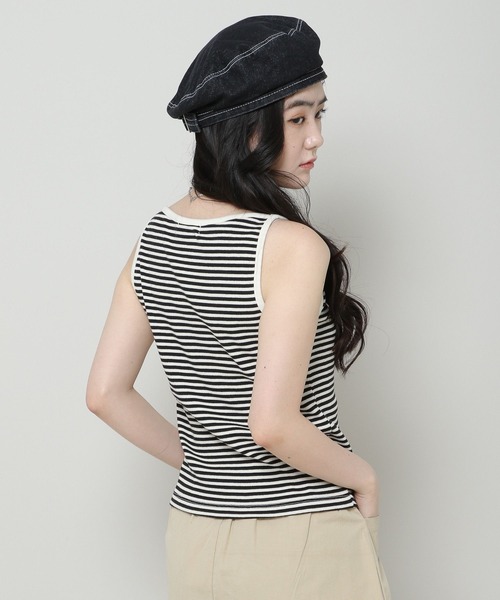 3.3 Field Trip （3.3フィールドトリップ）の「3.3 Field Trip／ボートネックノンスリブ 2965190（タンクトップ・レディース・ブラック/カーキ・FREE）」の10枚目の写真