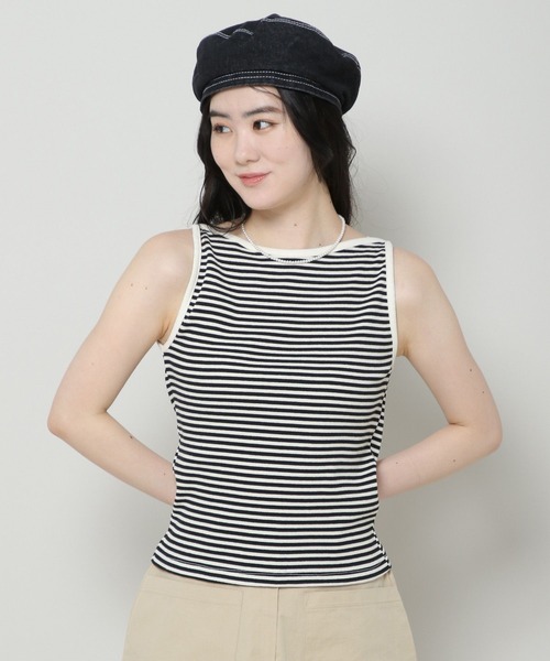 3.3 Field Trip （3.3フィールドトリップ）の「3.3 Field Trip／ボートネックノンスリブ 2965190（タンクトップ・レディース・ブラック/カーキ・FREE）」の11枚目の写真