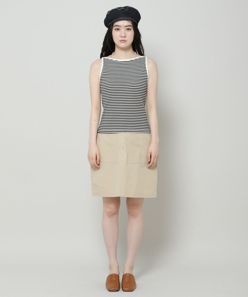 3.3 Field Trip （3.3フィールドトリップ）の「3.3 Field Trip／ボートネックノンスリブ 2965190（タンクトップ・レディース・ブラック/カーキ・FREE）」の14枚目の写真