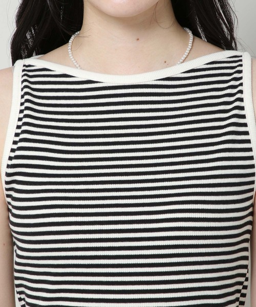 3.3 Field Trip （3.3フィールドトリップ）の「3.3 Field Trip／ボートネックノンスリブ 2965190（タンクトップ・レディース・ブラック/カーキ・FREE）」の17枚目の写真