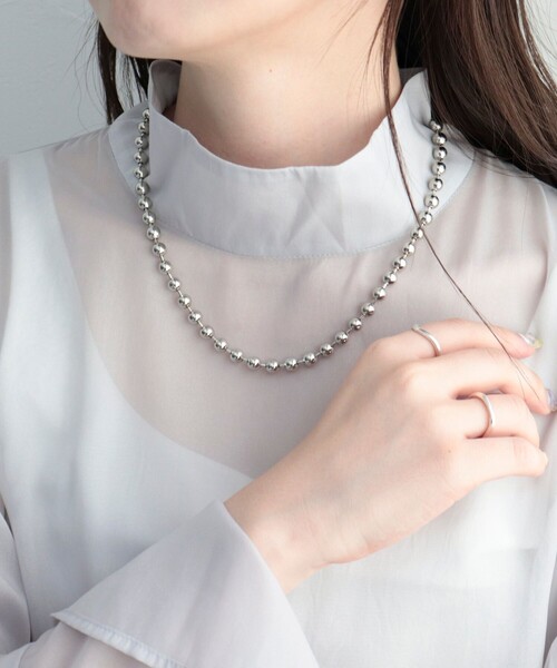 fredy emue（フレディエミュ）の「ボールチェーンマグネットネックレス（ネックレス・レディース・シルバー/ゴールド・FREE）」の3枚目の写真