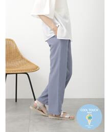 Samansa Mos2 blue | 【接触冷感】楊柳パンツ(その他パンツ)