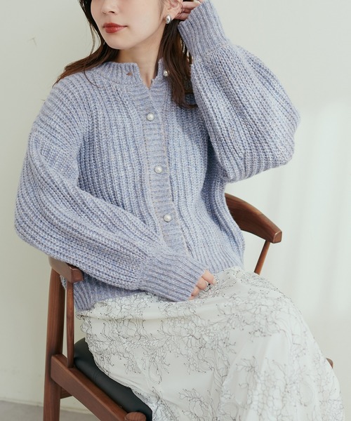 セール】MIX片畦パール釦カーディガン（カーディガン/ボレロ