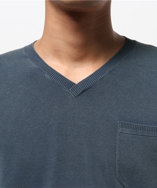 ivory court（アイボリーコート）の「12G ストーンウォッシュニットTシャツ（ニット/セーター・メンズ・グレー/ネイビー・40/38）」の6枚目の写真
