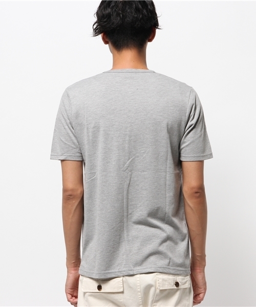 WEGO(ウィゴー)の「WEGO/ ファスナーボーダーポケットTシャツ(Tシャツ/カットソー・メンズ・ホワイト系その他/グレー/ホワイト・LARGE/MEDIUM)」の4枚目の写真