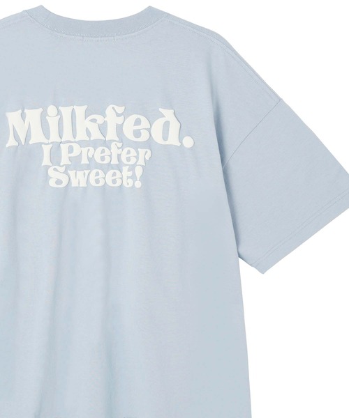 MILKFED.(ミルクフェド)の「I PREFER SWEET MILKFED. S/S TEE(Tシャツ/カットソー・レディース・オフホワイト/ライトブルー/ブラック・ONE SIZE)」の3枚目の写真