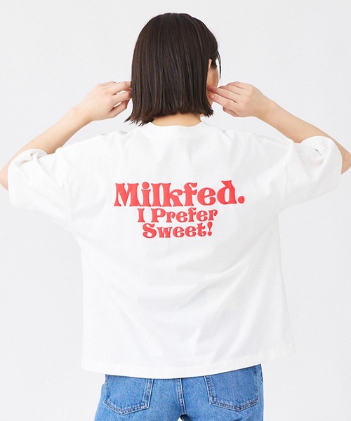 MILKFED.(ミルクフェド)の「I PREFER SWEET MILKFED. S/S TEE(Tシャツ/カットソー・レディース・オフホワイト/ライトブルー/ブラック・ONE SIZE)」の13枚目の写真
