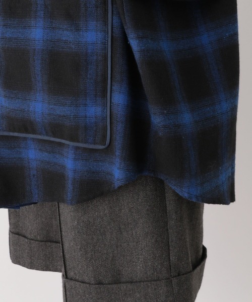 RAGEBLUE(レイジブルー)の「オンブレチェックシャツブルゾン(シャツ/ブラウス・レディース・レッド系/ブルー・FREE)」の22枚目の写真