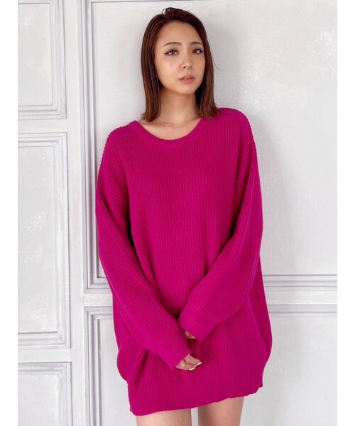 GYDA（ジェイダ）の「ベーシックソフトニットトップス（ニット/セーター・レディース・ライトブルー/ピンク/イエロー/アイボリー・FREE）」の22枚目の写真