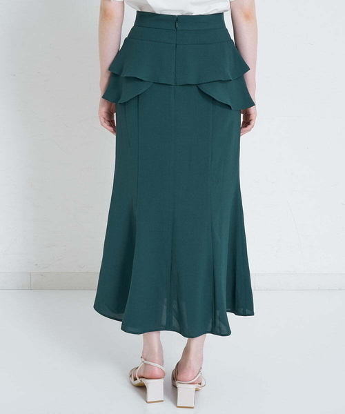 A de a.v.v（アードアー・ヴェ・ヴェ）の「ラッフルリボンマーメイドスカート（スカート・レディース・グリーン/サンドベージュ/ブラック・36/38）」の17枚目の写真