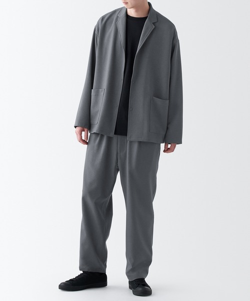 無印良品（ムジルシリョウヒン）の「イージーケアシャツジャケット（シャツ/ブラウス・メンズ・ブラック/ダークブラウン系/グレー・M/S/XXL/XS/XL/L）」の4枚目の写真