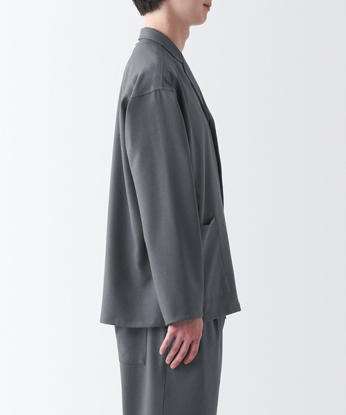 無印良品（ムジルシリョウヒン）の「イージーケアシャツジャケット（シャツ/ブラウス・メンズ・ブラック/ダークブラウン系/グレー・M/S/XXL/XS/XL/L）」の5枚目の写真