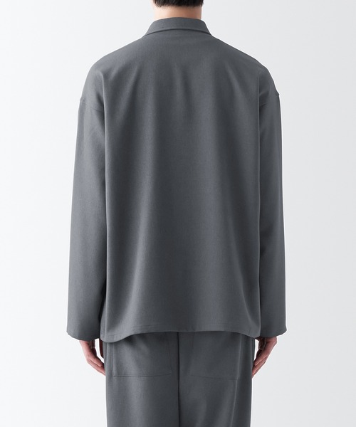 無印良品（ムジルシリョウヒン）の「イージーケアシャツジャケット（シャツ/ブラウス・メンズ・ブラック/ダークブラウン系/グレー・M/S/XXL/XS/XL/L）」の6枚目の写真