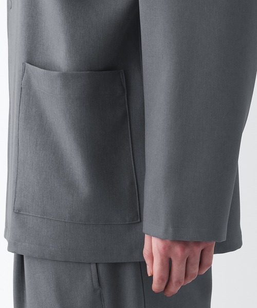 無印良品（ムジルシリョウヒン）の「イージーケアシャツジャケット（シャツ/ブラウス・メンズ・ブラック/ダークブラウン系/グレー・M/S/XXL/XS/XL/L）」の8枚目の写真