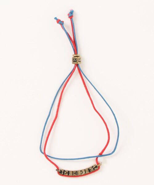 チャイハネ（チャイハネ）の「【チャイハネ】レッディイニシャルミサンガ（ブレスレット・レディース・ブラック/A/K/M/S/R/ゴールド/Y・FREE）」の6枚目の写真