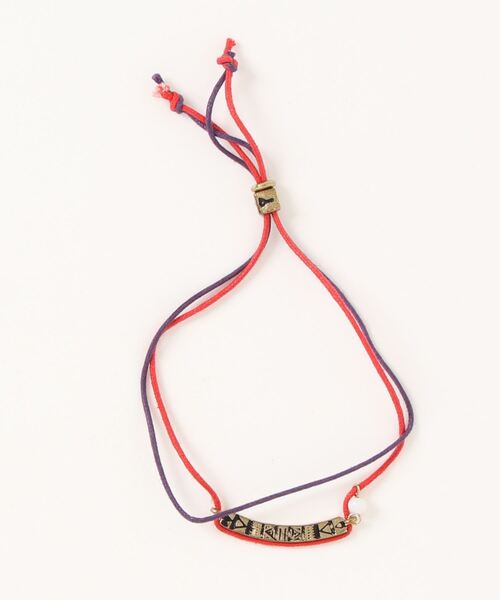 チャイハネ（チャイハネ）の「【チャイハネ】レッディイニシャルミサンガ（ブレスレット・レディース・ブラック/A/K/M/S/R/ゴールド/Y・FREE）」の8枚目の写真